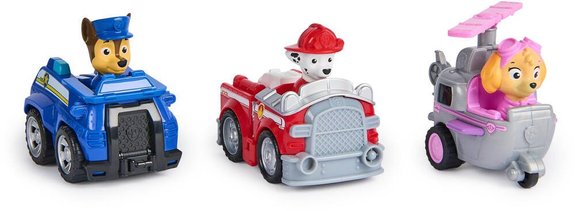 Pack De 3 Véhicules En Friction Pawpatrol