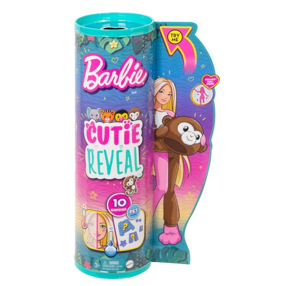 Mattel Barbie Poupée Cutie Reveal Singe