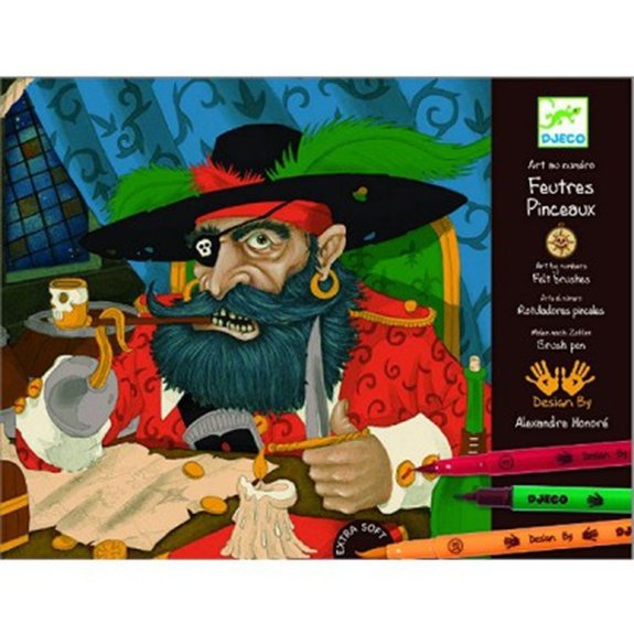 feutres pinceaux : Dessiner des pirates
