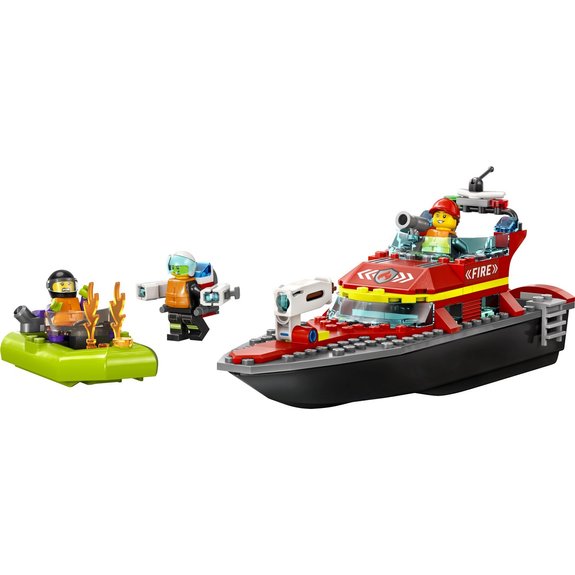 Aventure De Sauvetage Avec Le Bateau Des Pompiers Lego City 60373