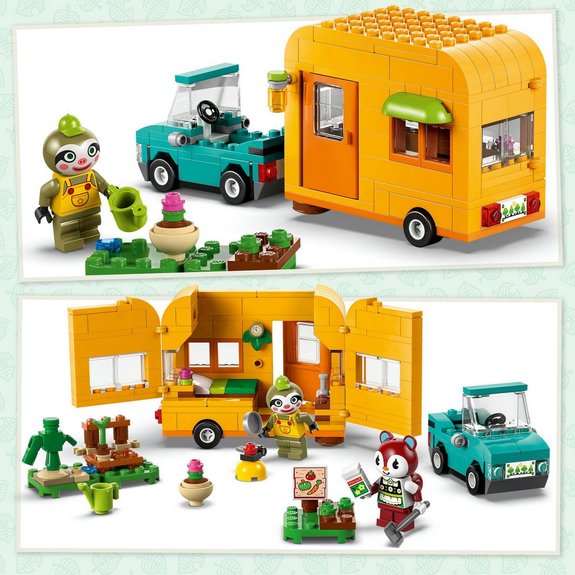 Caravane et stand de jardinage de Racine Lego Animal Crossing 77054