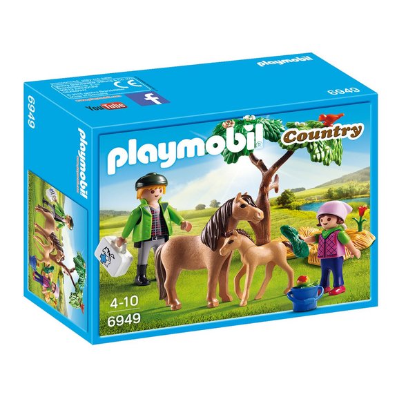 Vétérinaire avec enfant et poneys Playmobil Country 6949