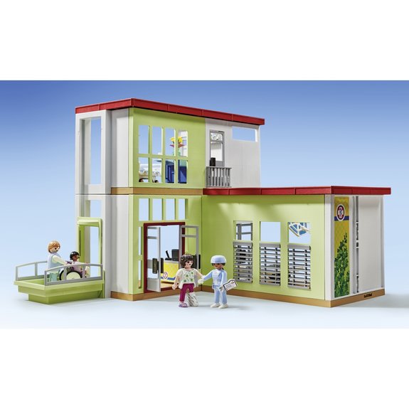 Hôpital aménagé avec toit végétal Playmobil Action Heroes 71615