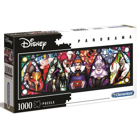 Clementoni Puzzle 1000 pièces panoramique - Disney Vilains