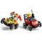 Pack de bolides de course : camion de pizza contre camion de pompiers LEGO City 60458