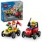 Pack de bolides de course : camion de pizza contre camion de pompiers LEGO City 60458